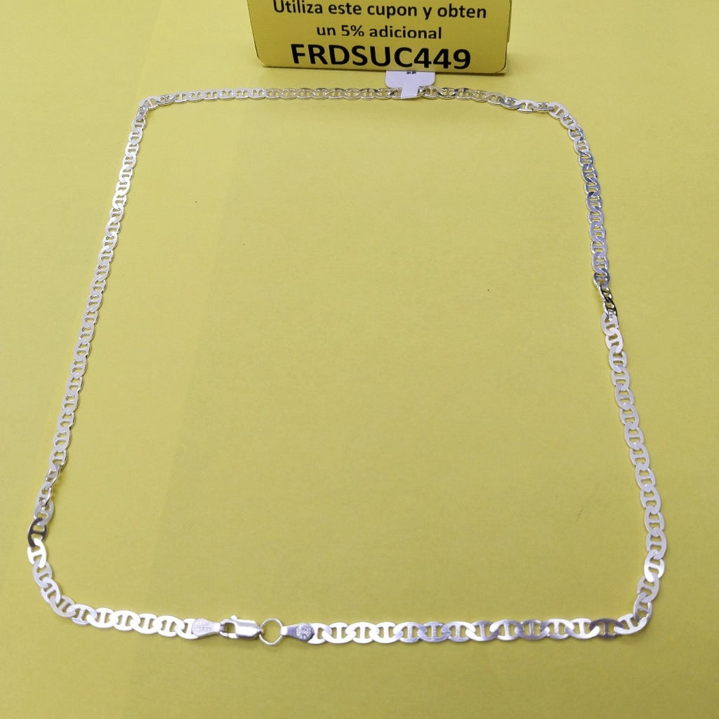 CADENA TEJIDO GUCHI PLATA .925 55 CM 12.6 GR (NUEVO)