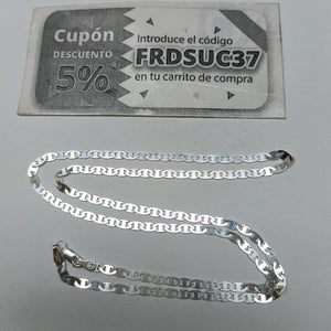 CADENA TEJIDO GUCHI PLATA .925 60 CM 9.9 GR (NUEVO)