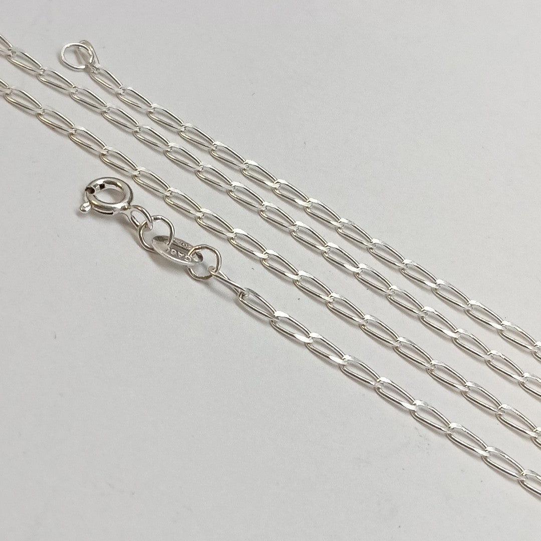 CADENA TEJIDO ESLABONES PLATA .925 55 CM 2.9 GR (NUEVO)
