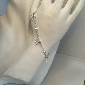 PULSERA TEJIDO ESPECIAL PLATA .925 18 CM 2.9 GR (NUEVO)