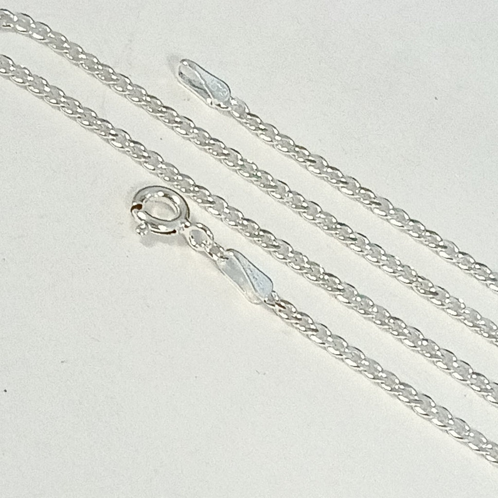 CADENA TEJIDO BARBADO PLATA .925 55 CM 5 GR (NUEVO)