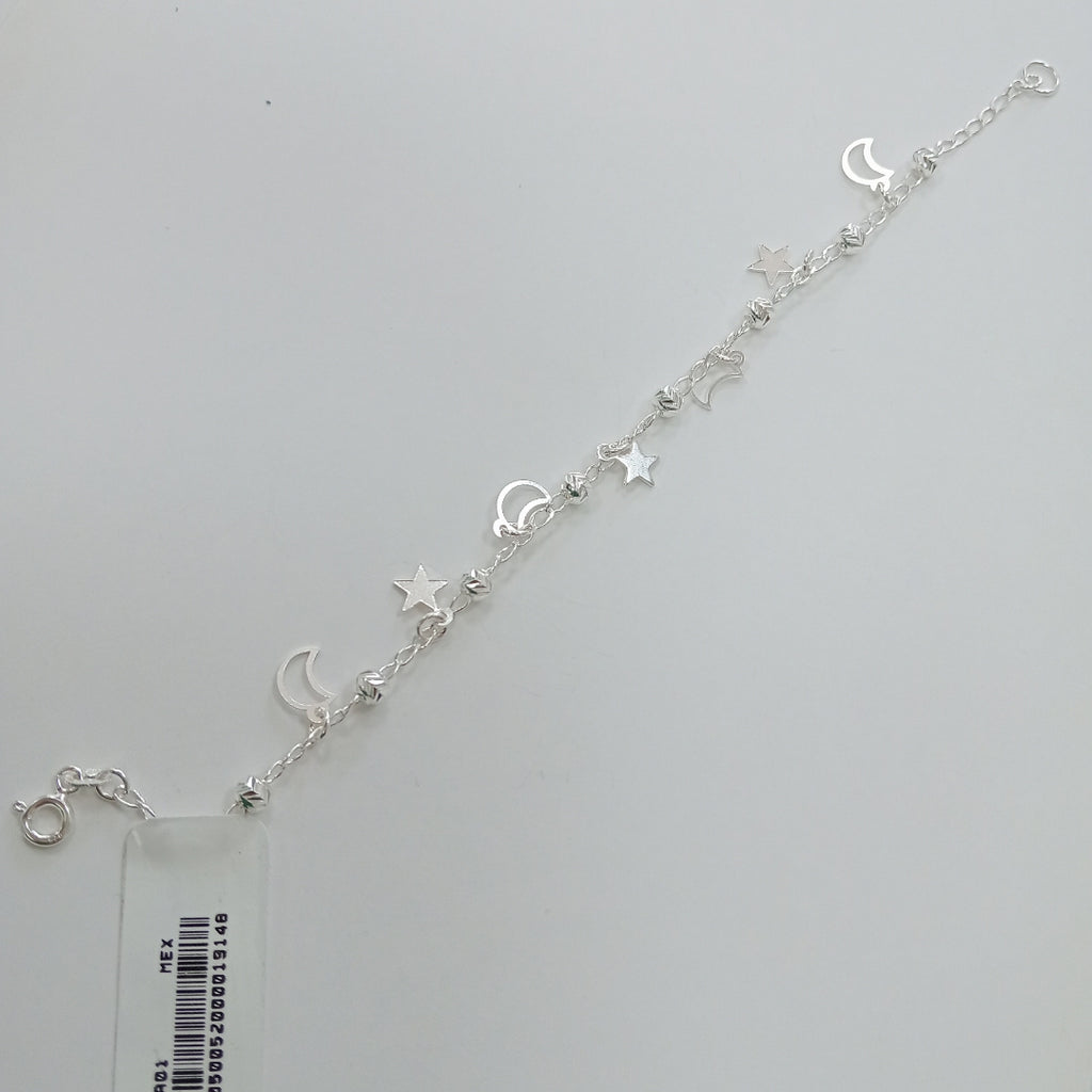 PULSERA TEJIDO TEJIDO ESPECIAL PLATA .925 18 CM 3.1 GR (NUEVO)