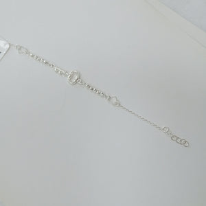 PULSERA TEJIDO LLAVE PLATA .925 18 CM 2.3 GR (NUEVO)