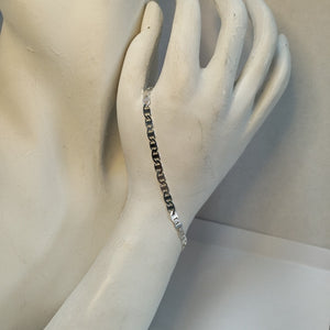 PULSERA TEJIDO GUCHI PLATA .925 18 CM 3.5 GR (NUEVO)