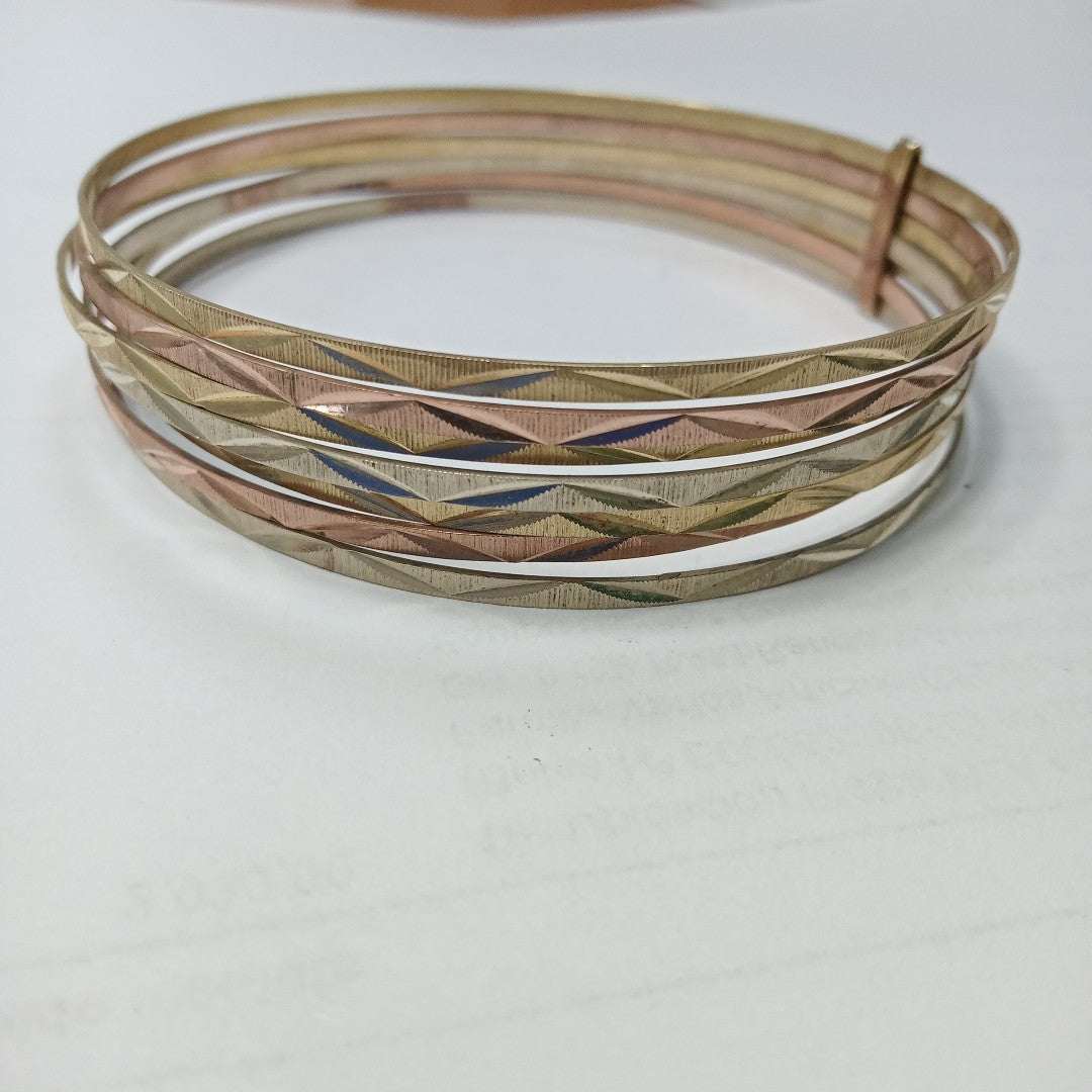 SEMANARIO DE PULSERAS ORO 14 K 21.4 GRMS (SEMINUEVO)
