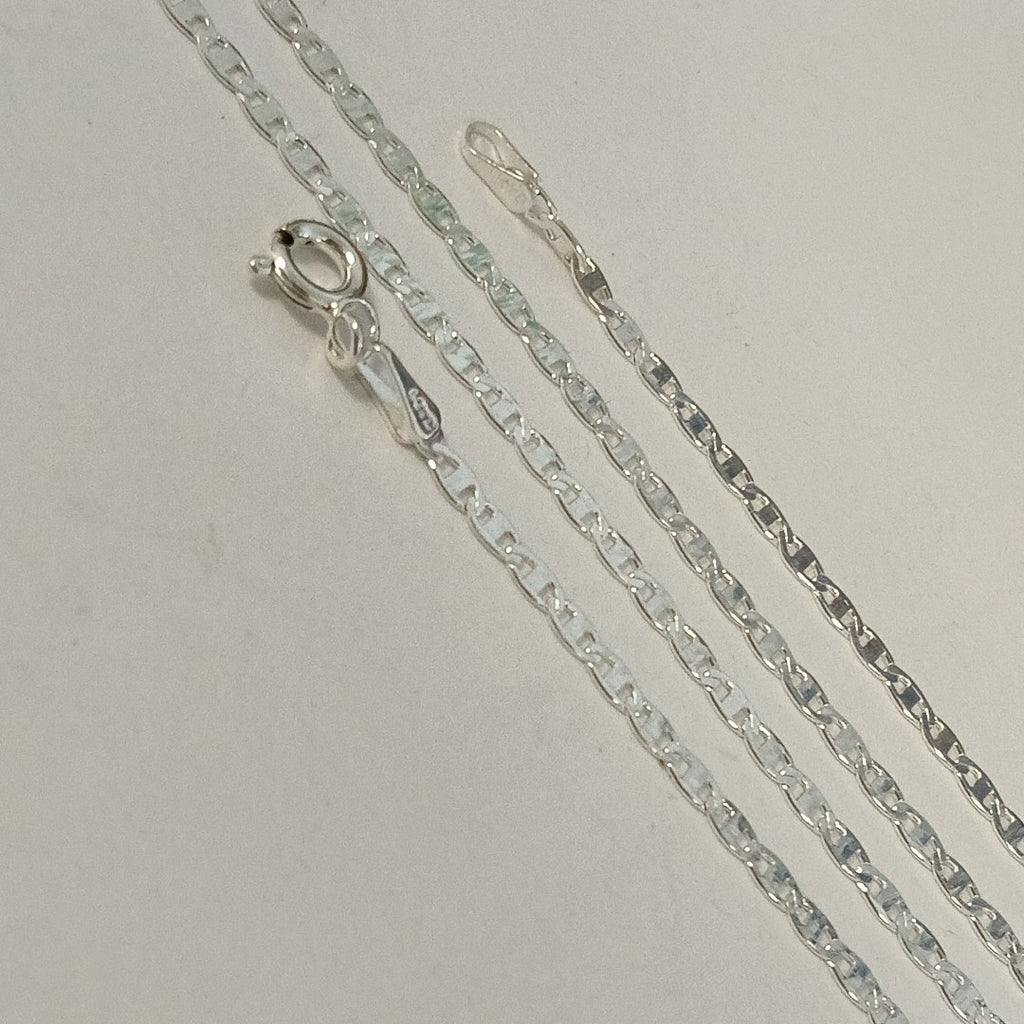 CADENA TEJIDO ESPEJO PLATA .925 55 CM 3.8 GR (NUEVO)