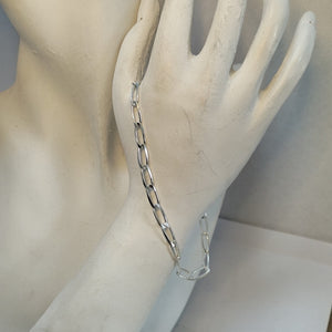 PULSERA TEJIDO ESLABONES PLATA .925 21 CM 4.1 GR (NUEVO)