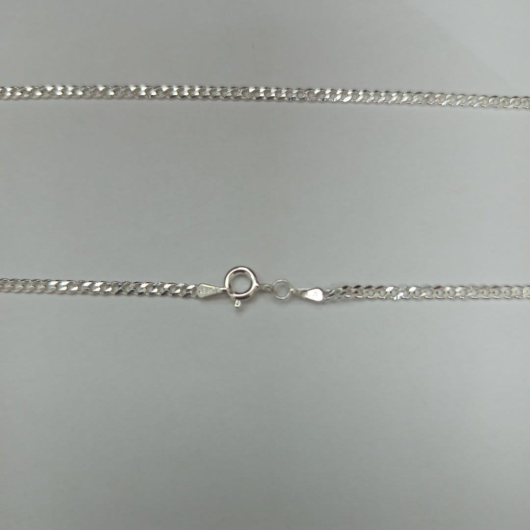CADENA TEJIDO BARBADO PLATA .925 60 CM 5.7 GR (NUEVO)