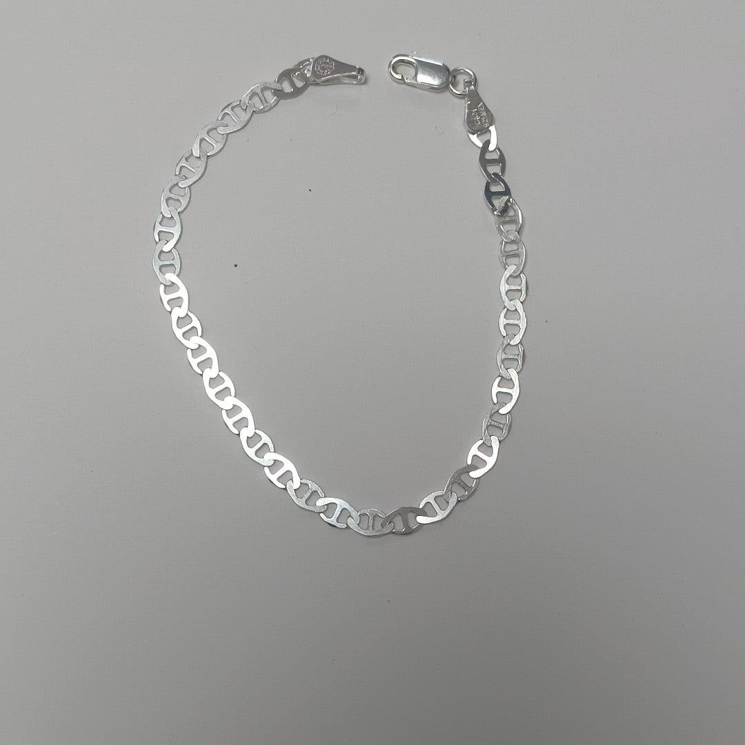 PULSERA TEJIDO GUCHI PLATA .925 18 CM 2.7 GR (NUEVO)