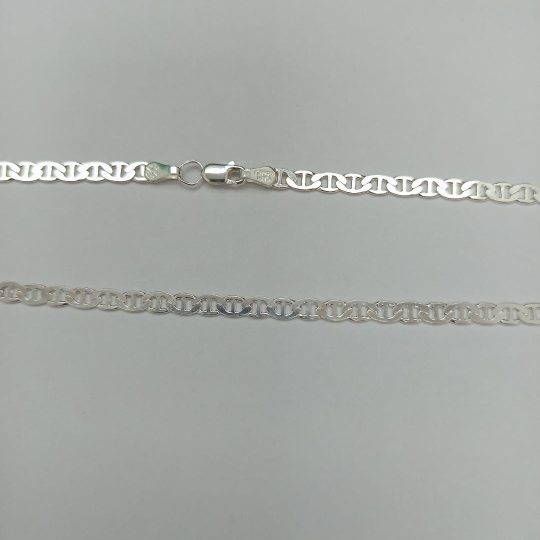 CADENA TEJIDO GUCHI PLATA .925 55 CM 13.6 GR (NUEVO)
