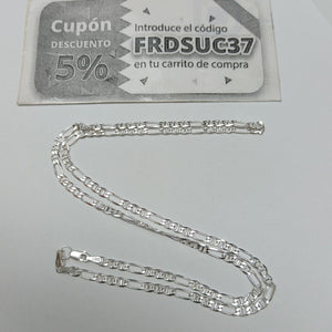 CADENA TEJIDO MARINERO PLATA .925 55 CM 8 GR (NUEVO)
