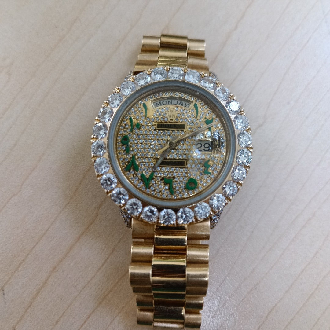 RELOJ CAJA Y PULSO ORO ORO 18 K 127.7 GRMS (SEMINUEVO)