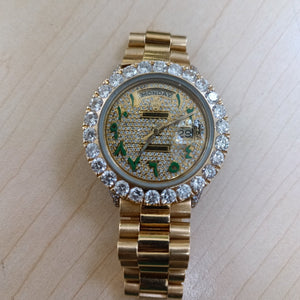 RELOJ CAJA Y PULSO ORO ORO 18 K 127.7 GRMS (SEMINUEVO)