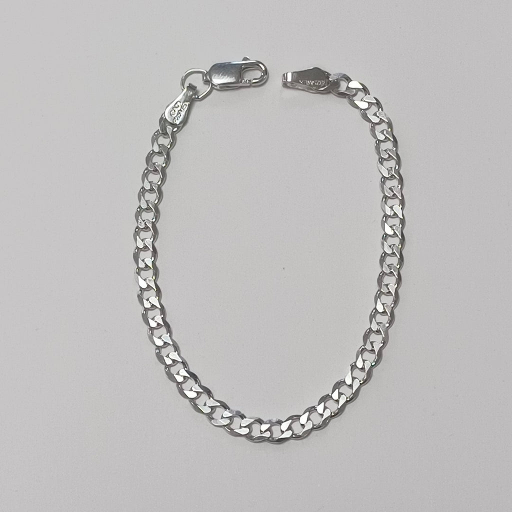 PULSERA TEJIDO BARBADA PLATA .925 16 CM 4.2 GR (NUEVO)