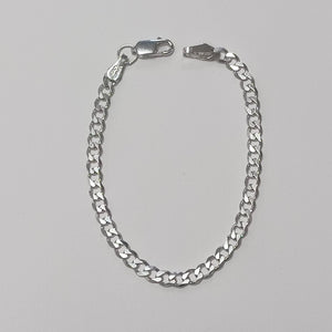 PULSERA TEJIDO BARBADA PLATA .925 16 CM 4.2 GR (NUEVO)