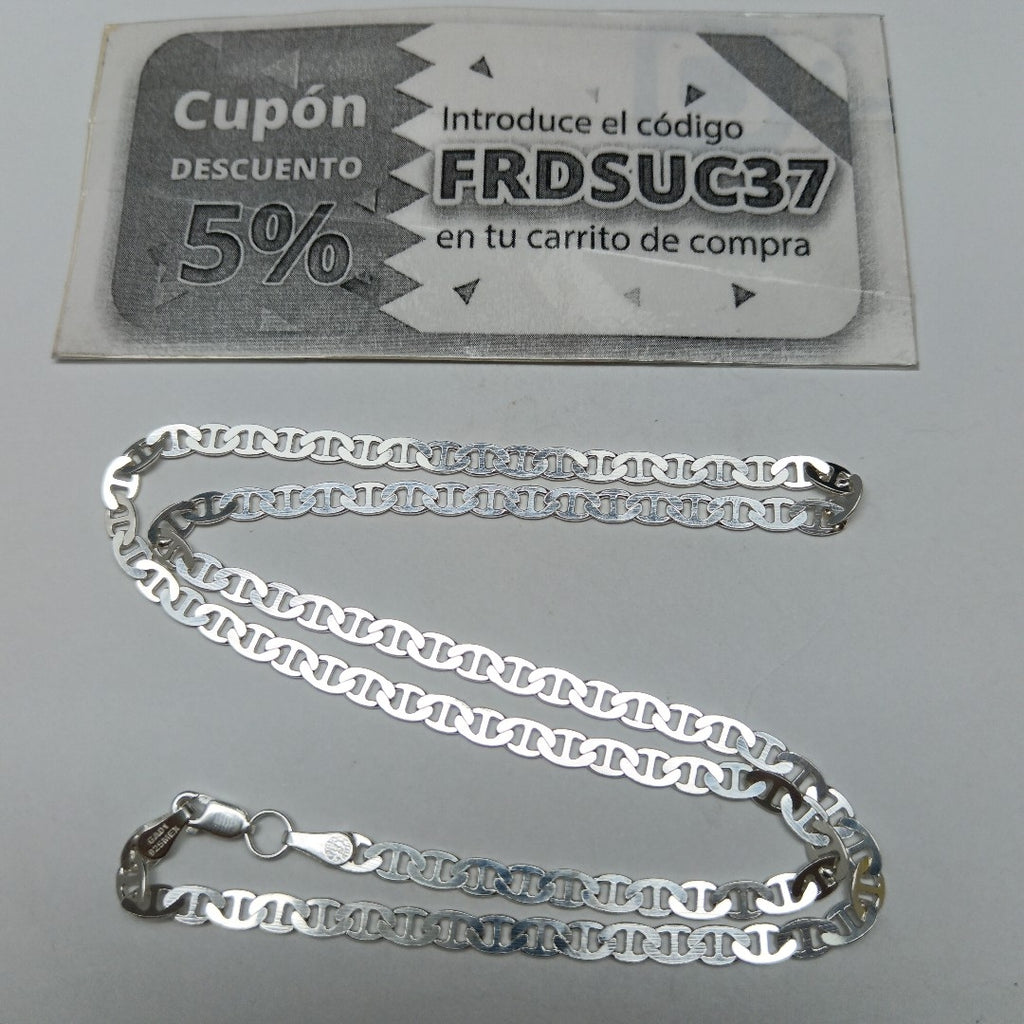 CADENA TEJIDO GUCHI PLATA .925 55 CM 12.9 GR (NUEVO)