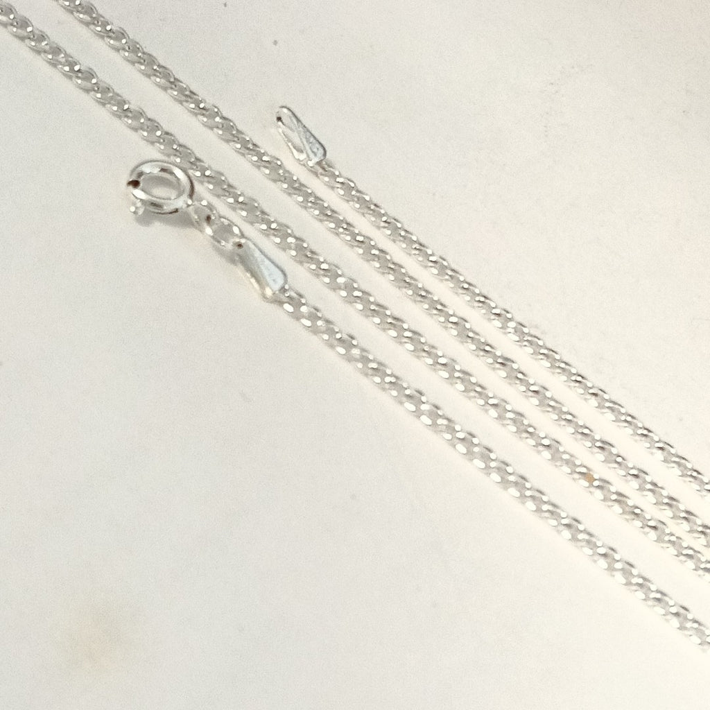 CADENA TEJIDO BARBADO PLATA .925 55 CM 5.3 GR (NUEVO)