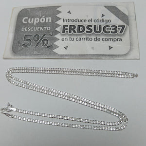 CADENA TEJIDO BARBADO PLATA .925 60 CM 5.8 GR (NUEVO)