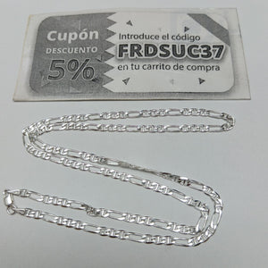 CADENA TEJIDO MARINERO PLATA .925 55 CM 7.6 GR (NUEVO)