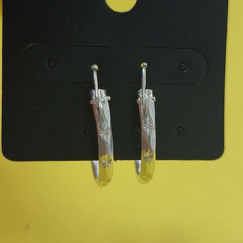 PAR ARRACADAS FACETADA PLATA .925 2.1 GR (NUEVO)