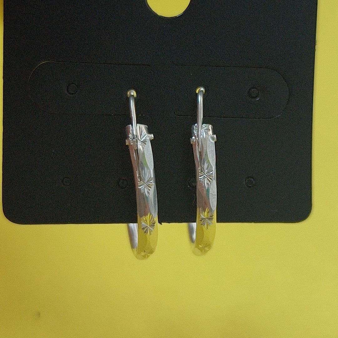 PAR ARRACADAS FACETADA PLATA .925 2.1 GR (NUEVO)
