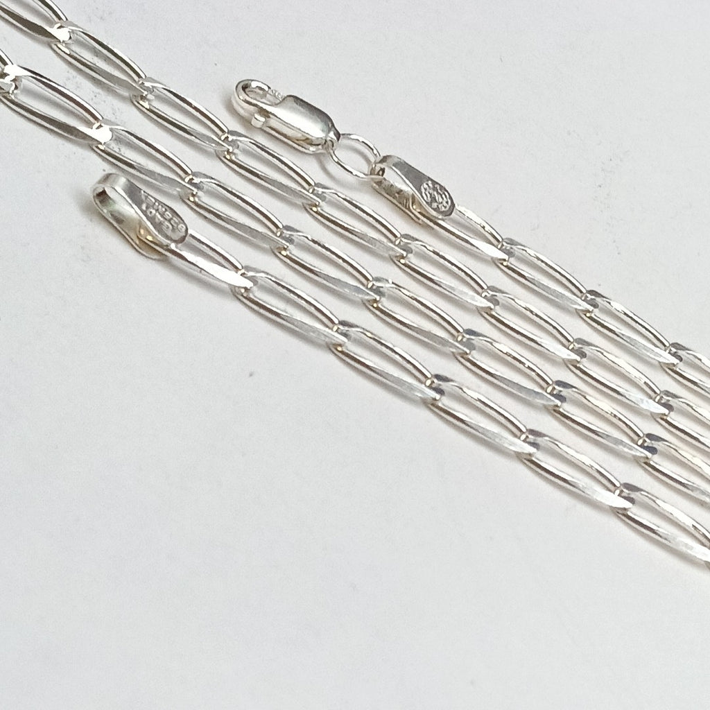 CADENA TEJIDO ESLABONES PLATA .925 55 CM 9.9 GR (NUEVO)