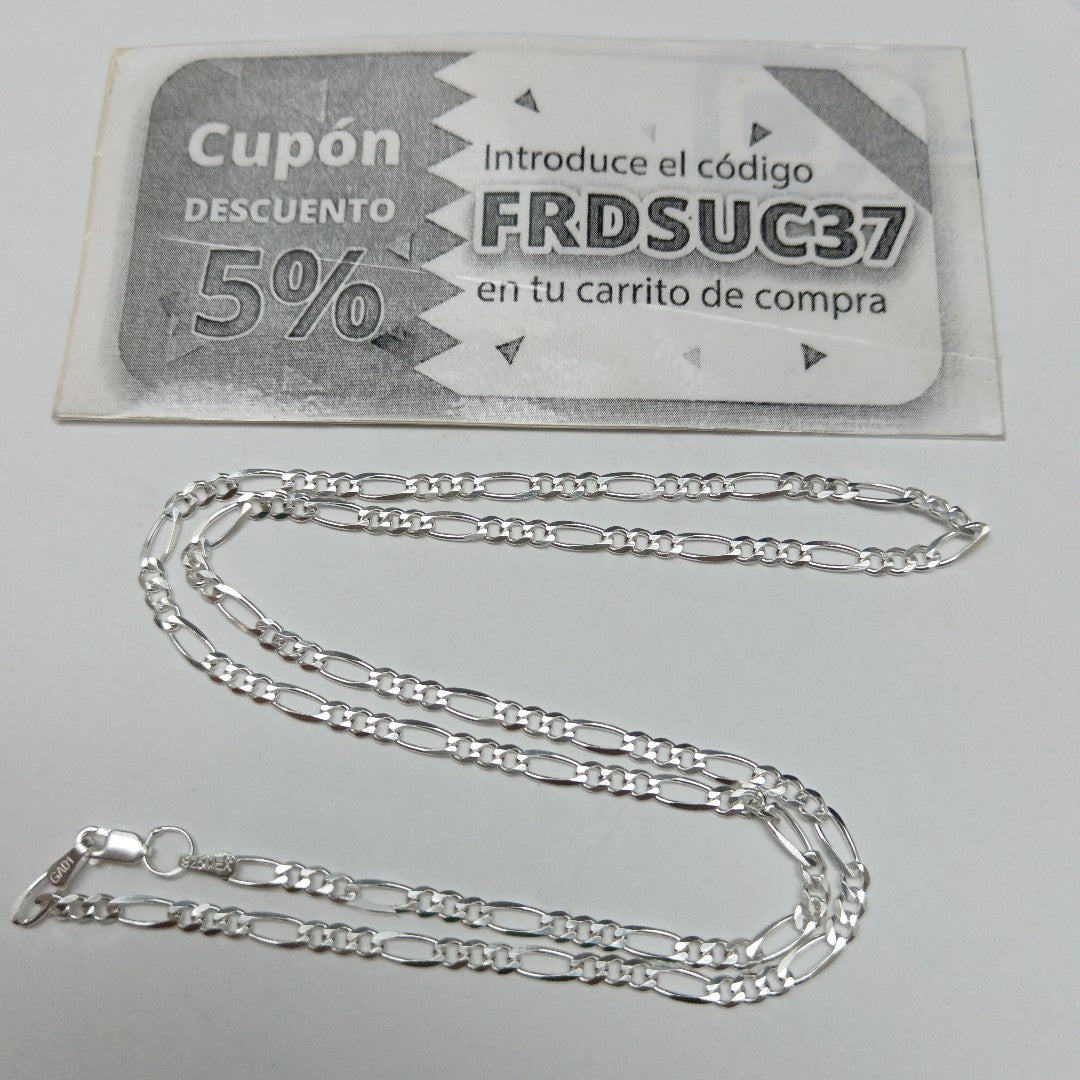 CADENA TEJIDO 3X1 PLATA .925 55 CM 7.6 GR (NUEVO)