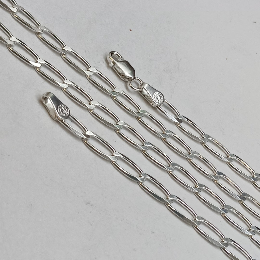 CADENA TEJIDO ESLABONES PLATA .925 60 CM 11.2 GR (NUEVO)