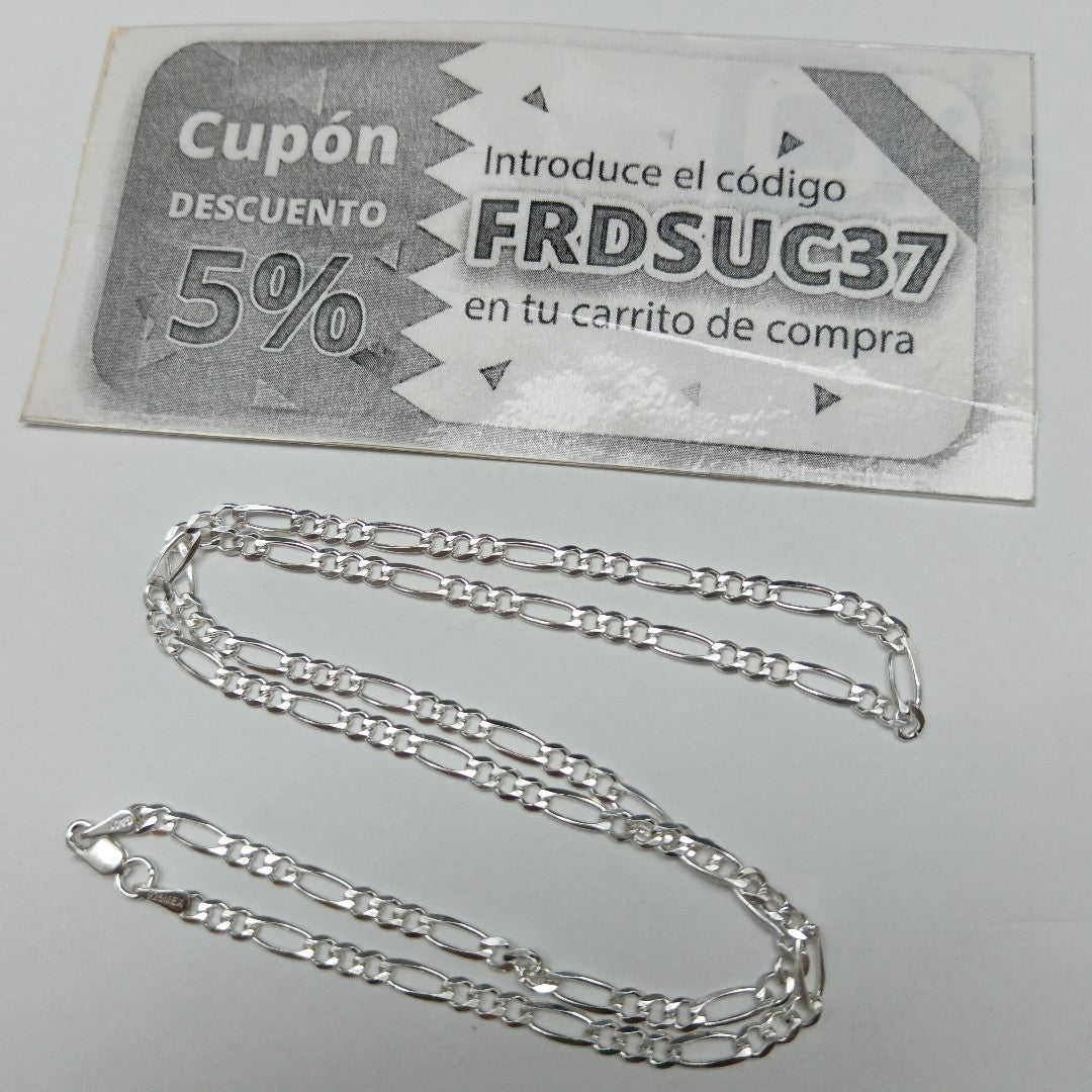CADENA TEJIDO 3X1 PLATA .925 50 CM 6.9 GR (NUEVO)