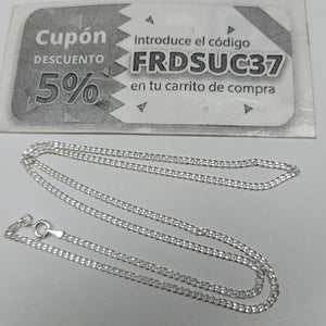CADENA TEJIDO BARBADO PLATA .925 55 CM 5.4 GR (NUEVO)