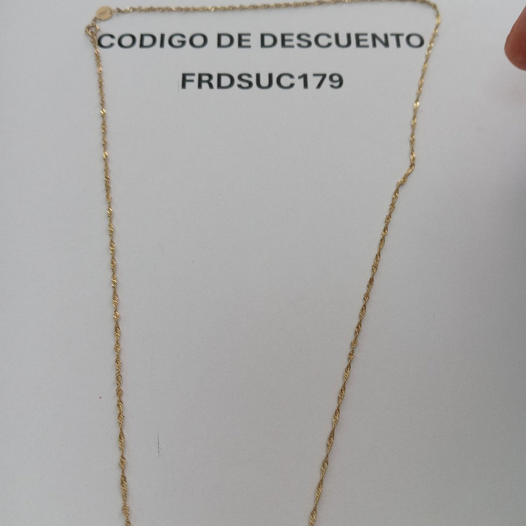 CADENA, MEDALLA RELIGIOSA ORO 10 K 2.1 GRMS (SEMINUEVO)
