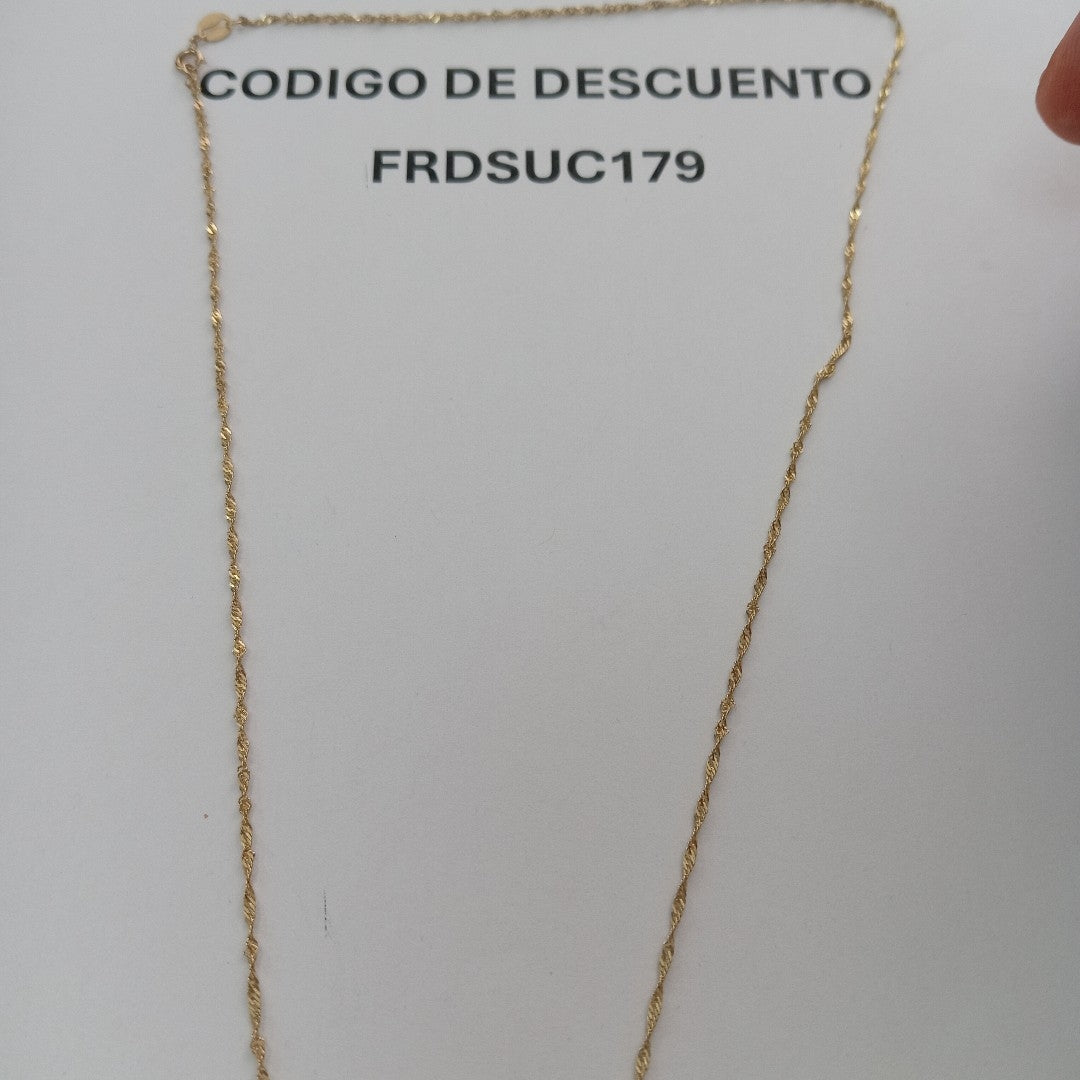 CADENA, MEDALLA RELIGIOSA ORO 10 K 2.1 GRMS (SEMINUEVO)