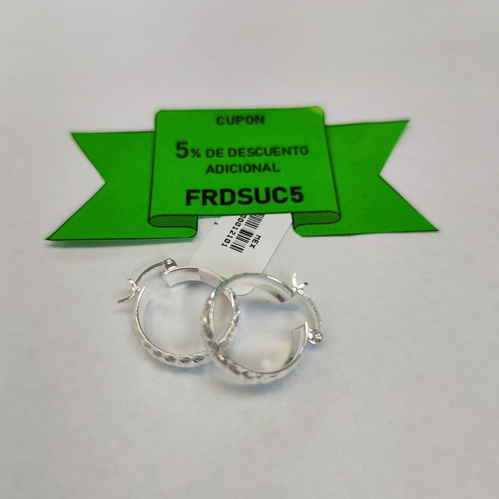 PAR ARRACADAS FACETADAS PLATA .925 3.5 GR (NUEVO)