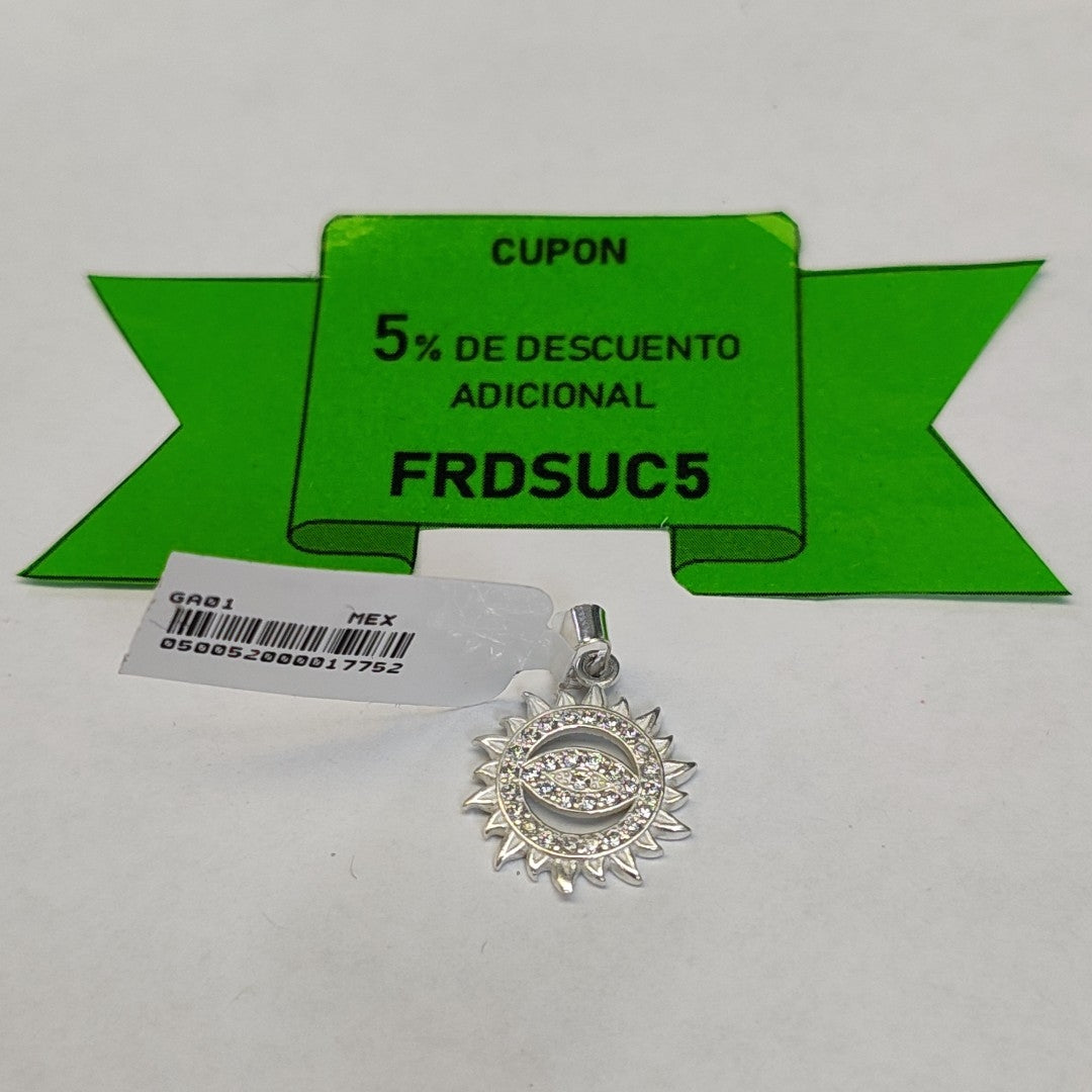 DIJE OJO MAGICO CON CIRCONIAS PLATA .925 2 GR (NUEVO)