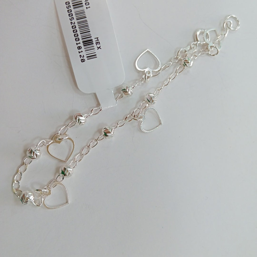PULSERA TEJIDO ESPECIAL PLATA .925 18 CM 2.7 GR (NUEVO)