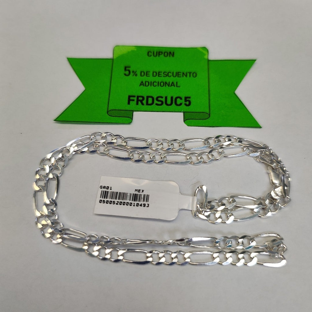 CADENA TEJIDO 3X1 PLATA .925 55 CM 14.3 GR (NUEVO)