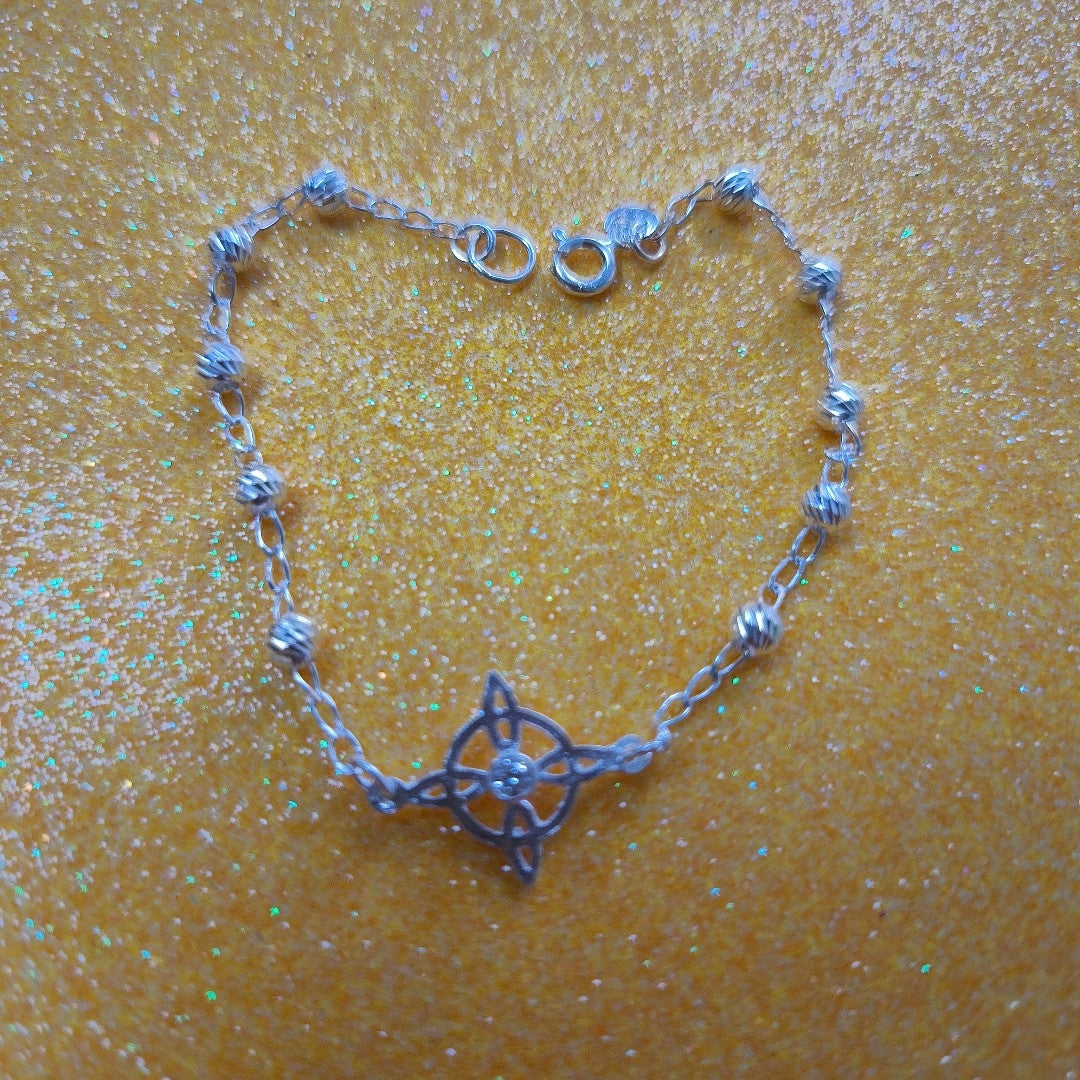 PULSERA TEJIDO ESPECIAL PLATA .925 18 CM 2.8 GR (NUEVO)