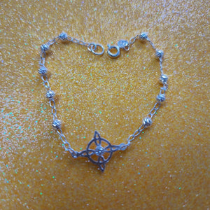 PULSERA TEJIDO ESPECIAL PLATA .925 18 CM 2.8 GR (NUEVO)