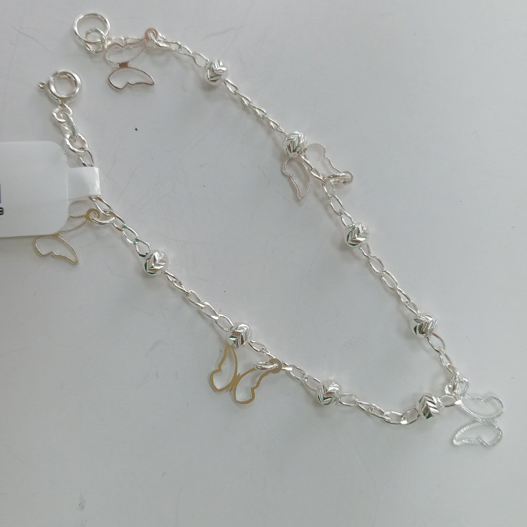 PULSERA TEJIDO ESPECIAL PLATA .925 18 CM 2.8 GR (NUEVO)