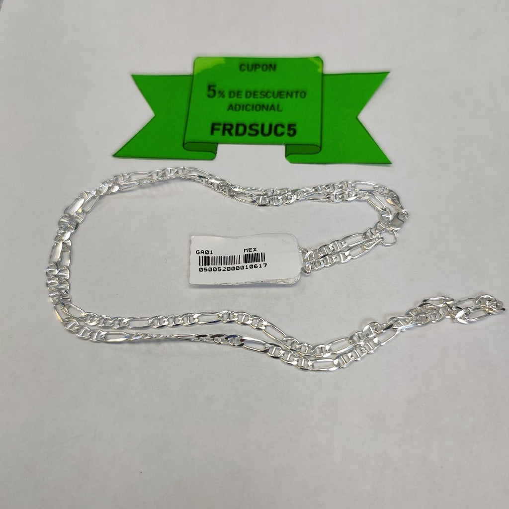 CADENA TEJIDO 3X1 PLATA .925 60 CM 8.4 GR (NUEVO)