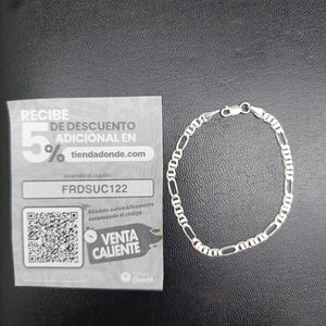 PULSERA TEJIDO 3X1 PLATA .925 16 CM 2.5 GR (NUEVO)