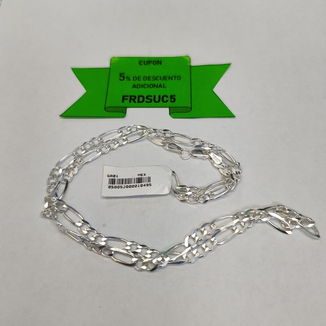CADENA TEJIDO 3X1 PLATA .925 55 CM 15.2 GR (NUEVO)