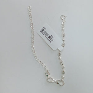 PULSERA TEJIDO ESPECIAL PLATA .925 18 CM 2.6 GR (NUEVO)