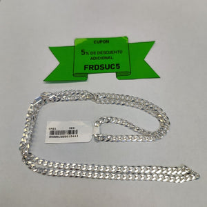 CADENA TEJIDO BARBADO PLATA .925 60 CM 13.2 GR (NUEVO)