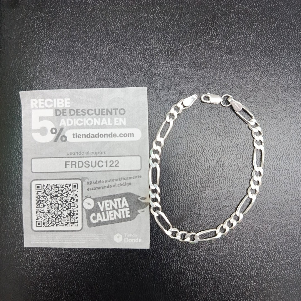 PULSERA TEJIDO 3X1 PLATA .925 18 CM 5 GR (NUEVO)
