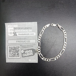 PULSERA TEJIDO 3X1 PLATA .925 18 CM 5 GR (NUEVO)