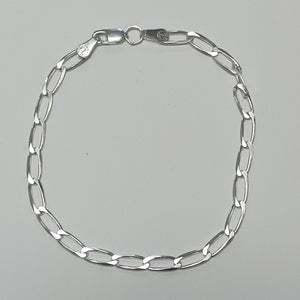 PULSERA TEJIDO ESLABONES PLATA .925 21 CM 3.9 GR (NUEVO)