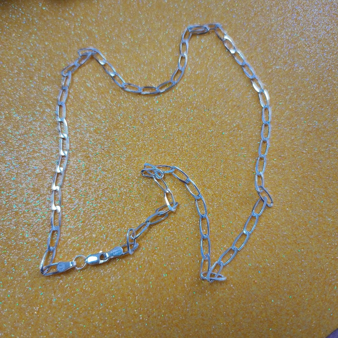 CADENA TEJIDO ESLABONES PLATA .925 55 CM 9.7 GR (NUEVO)