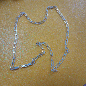 CADENA TEJIDO ESLABONES PLATA .925 55 CM 9.7 GR (NUEVO)