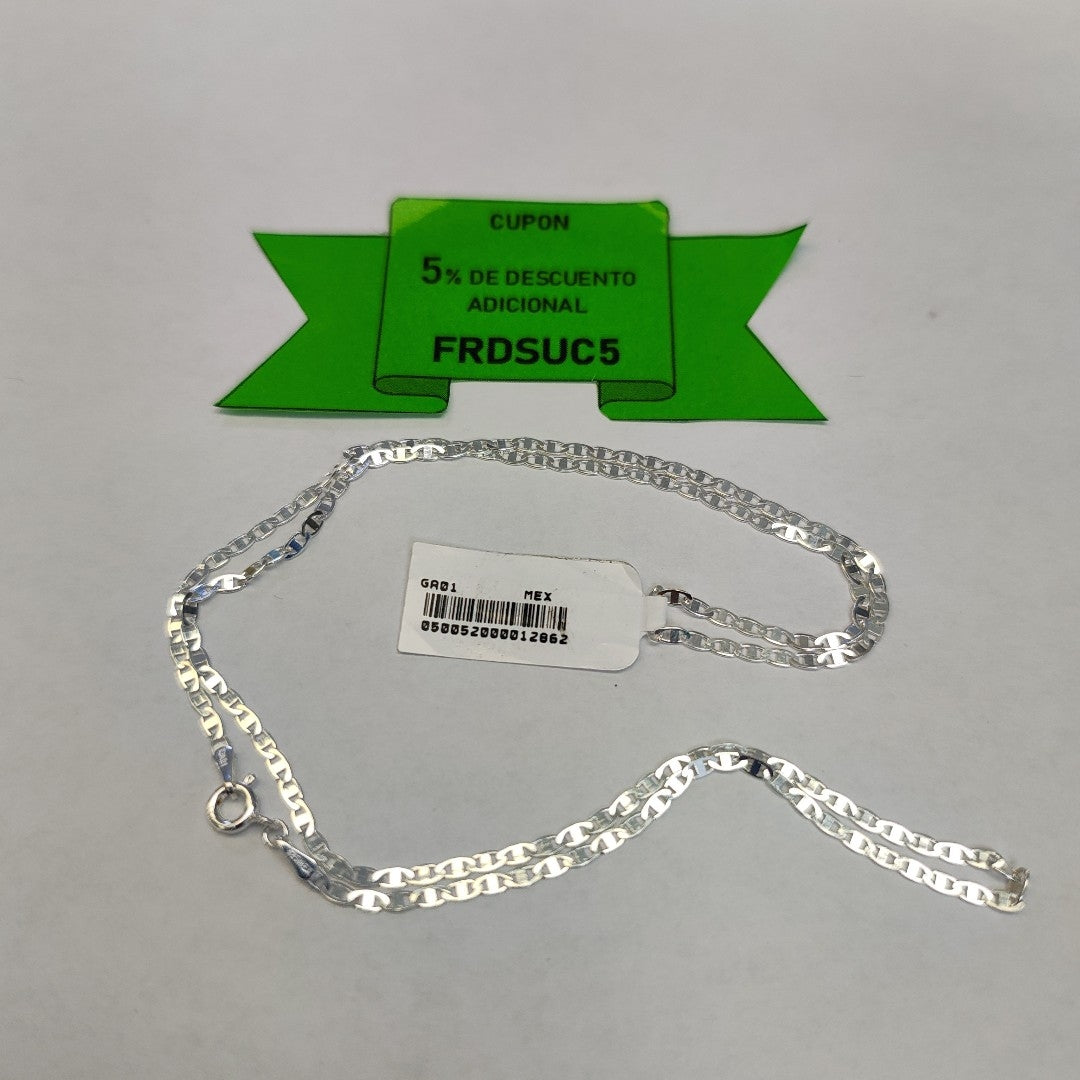 CADENA TEJIDO ESPEJO PLATA .925 55 CM 4.1 GR (NUEVO)